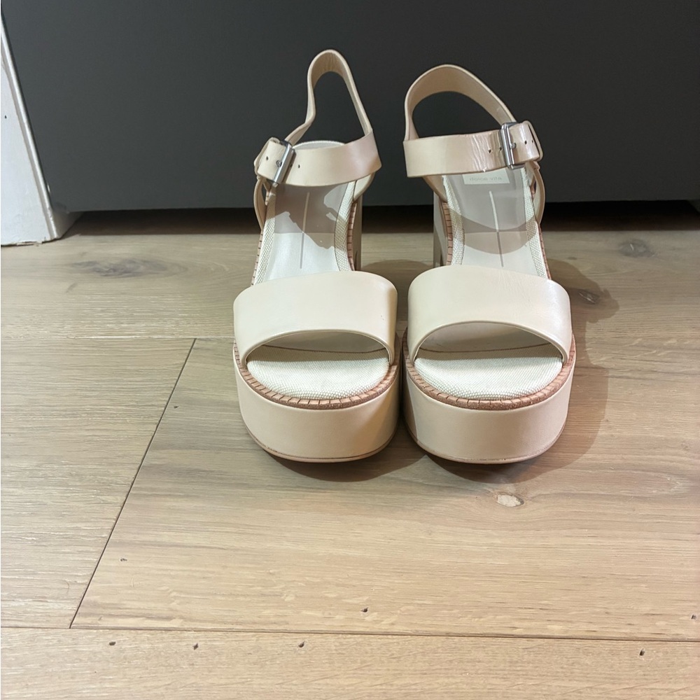 Dolce Vita Cream Platform Sandals